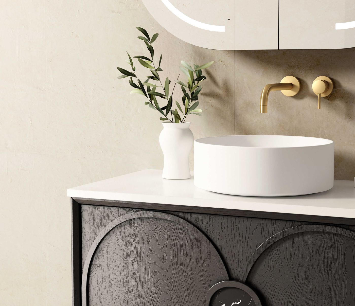 Laguna Mark II 900mm Black Oak Wall Hung Vanity