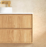 Byron Fluted 1200mm Woodland Oak Wall Hung Vanity