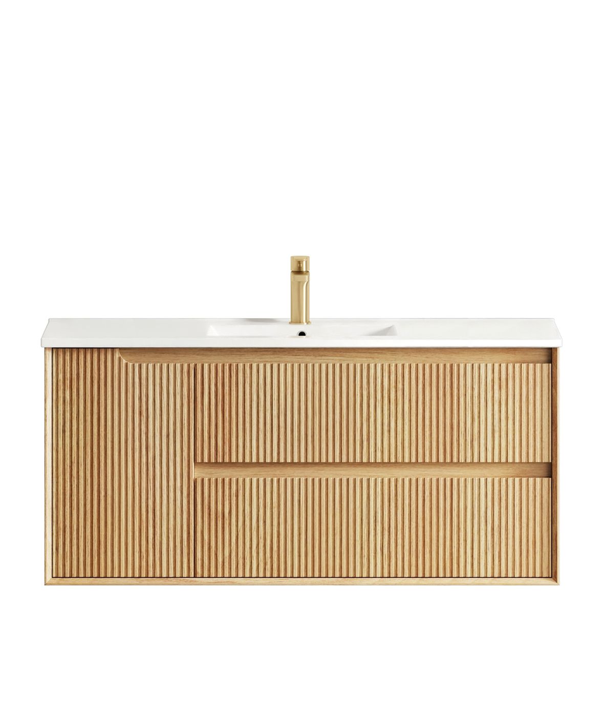Byron Fluted 1200mm Woodland Oak Wall Hung Vanity