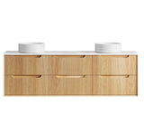 Byron Fluted 1800mm Woodland Oak Wall Hung Vanity