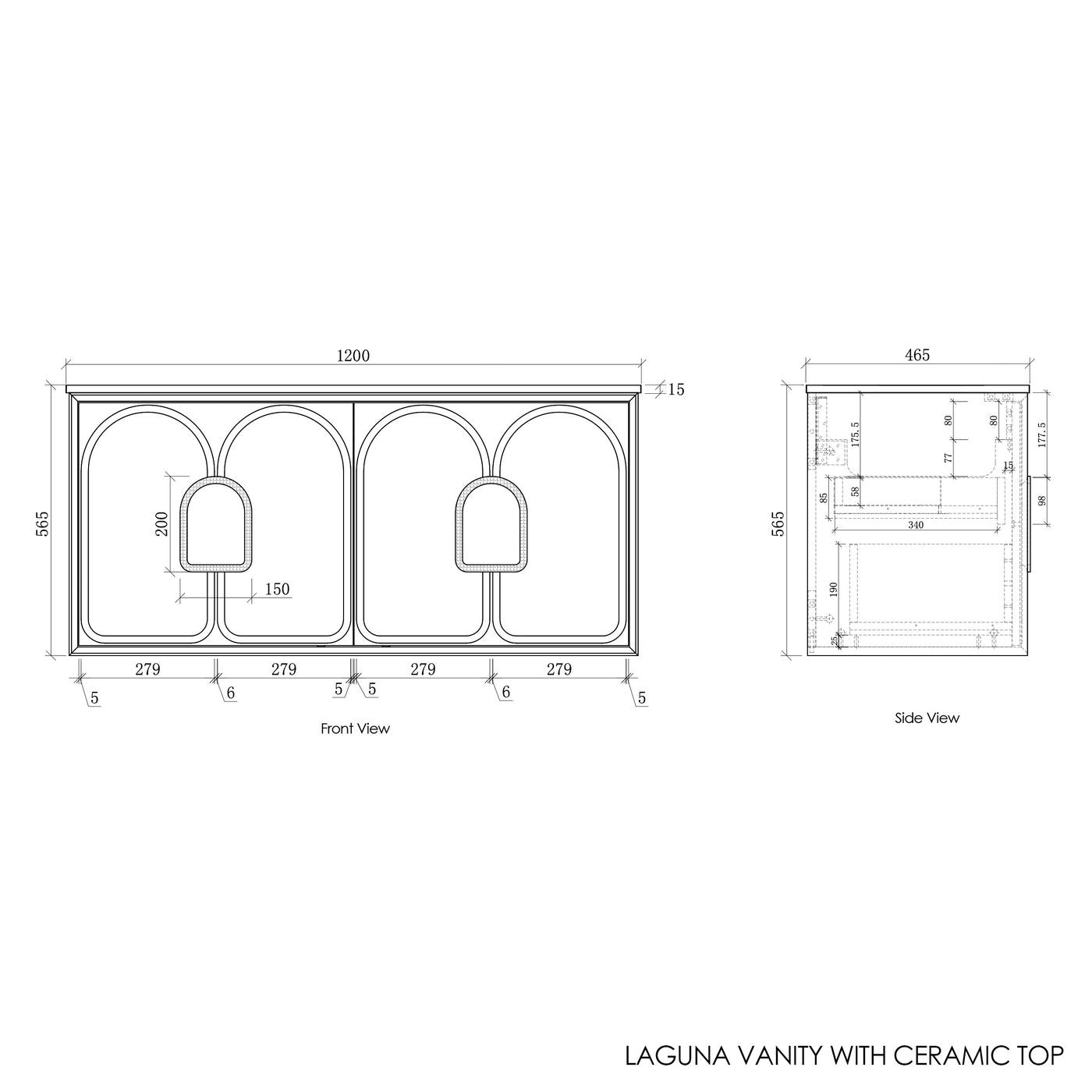 Laguna Mark II 1200mm Matte White Wall Hung Vanity