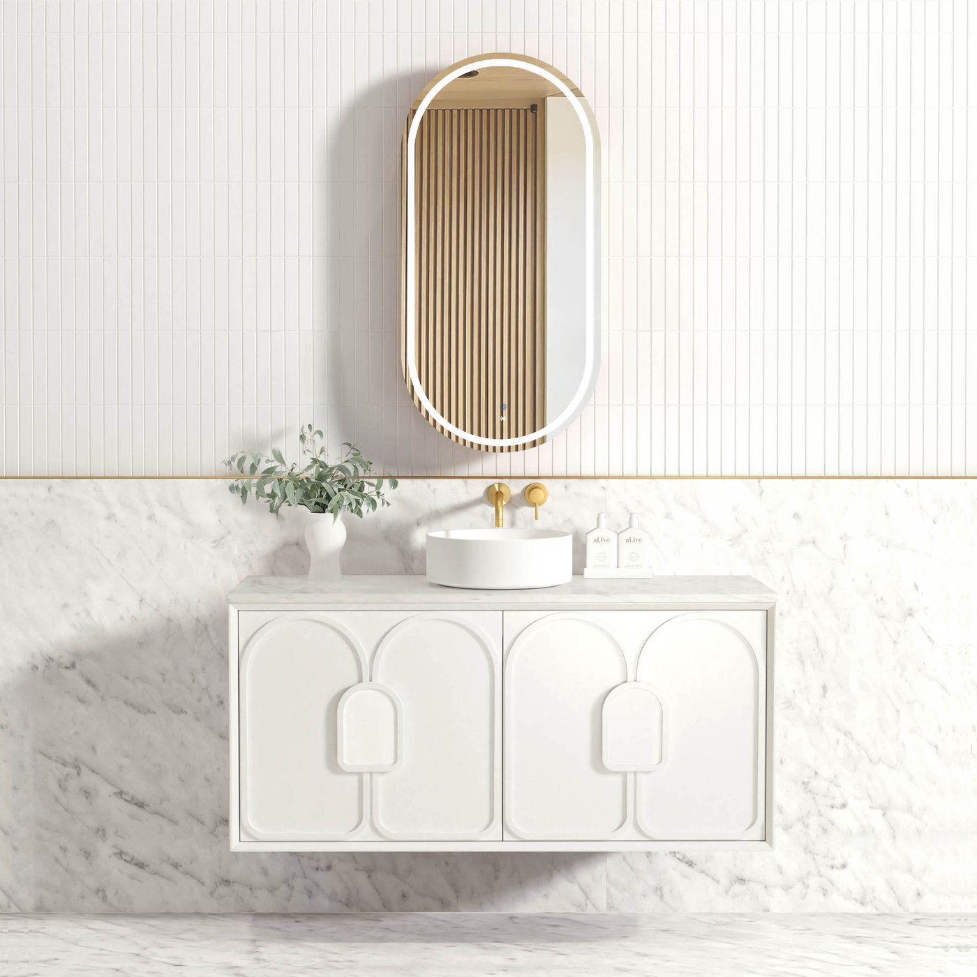 Laguna Mark II 1200mm Matte White Wall Hung Vanity
