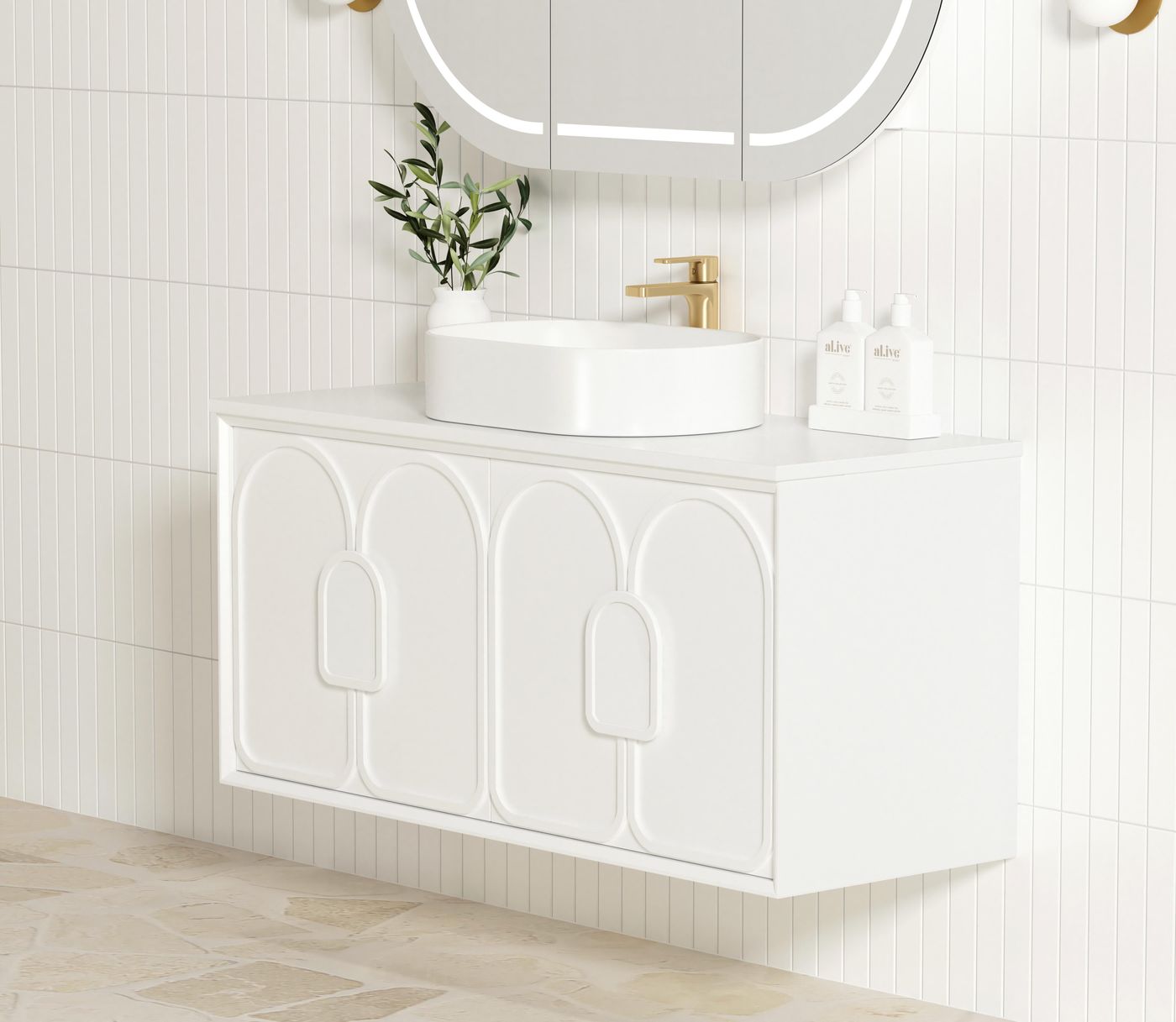 Laguna Mark II 1200mm Matte White Wall Hung Vanity