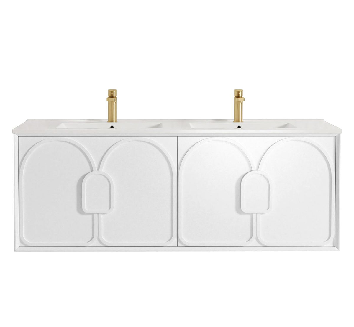 Laguna Mark II 1500mm Matte White Wall Hung Vanity - full product view