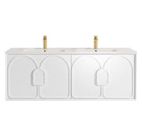 Laguna Mark II 1500mm Matte White Wall Hung Vanity - full product view