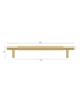 Nord - 200mm Brushed Brass Handle (Premium Solid Brass Construction)