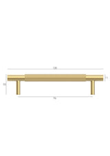 Nord - 165mm Brushed Brass Handle (Premium Solid Brass Construction)