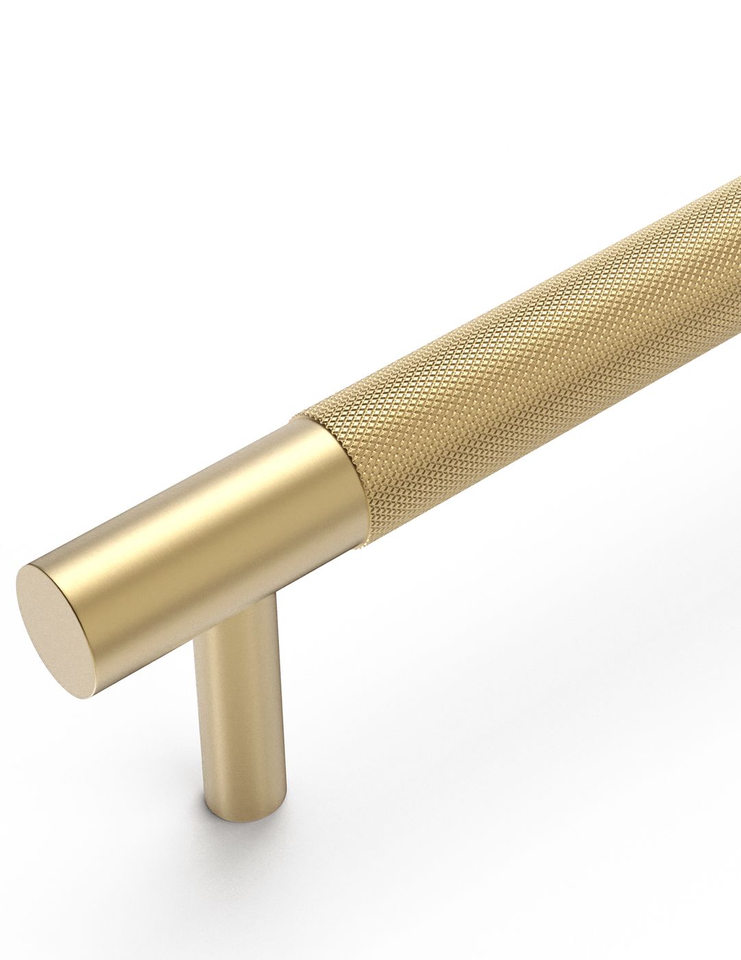 Nord - 165mm Brushed Brass Handle (Premium Solid Brass Construction)