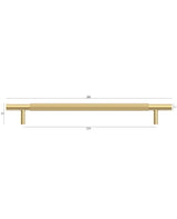 Nord - 280mm Brushed Brass Handle (Premium Solid Brass Construction)