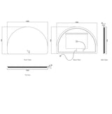 LED Moonlight Archie 1000(H)x1500(W) Frameless Tuffi Mirror