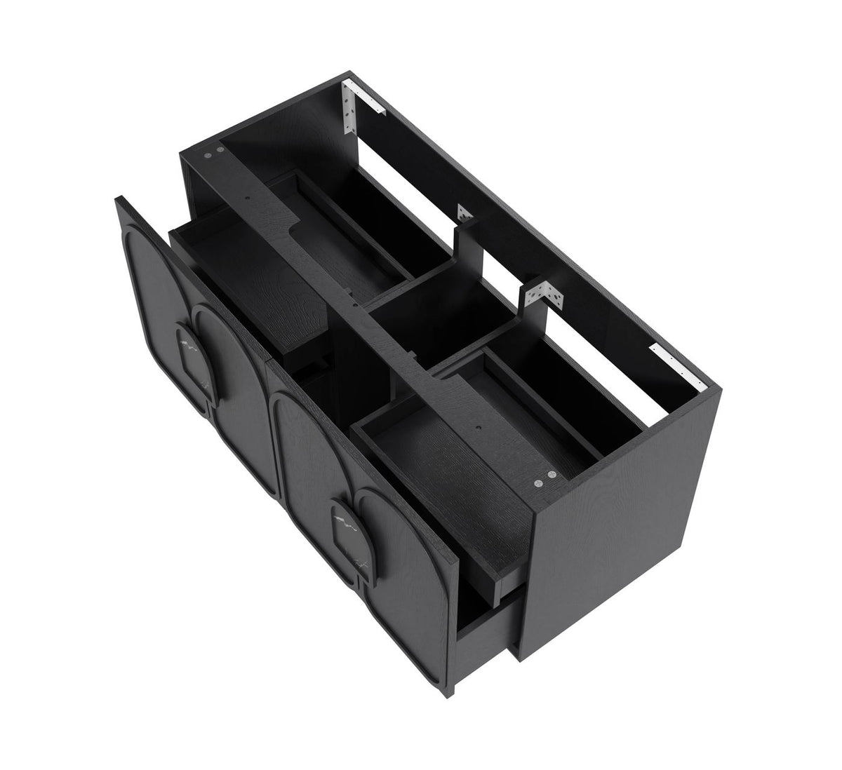 Laguna Mark II 1200mm Black Oak Wall Hung Vanity - full product view