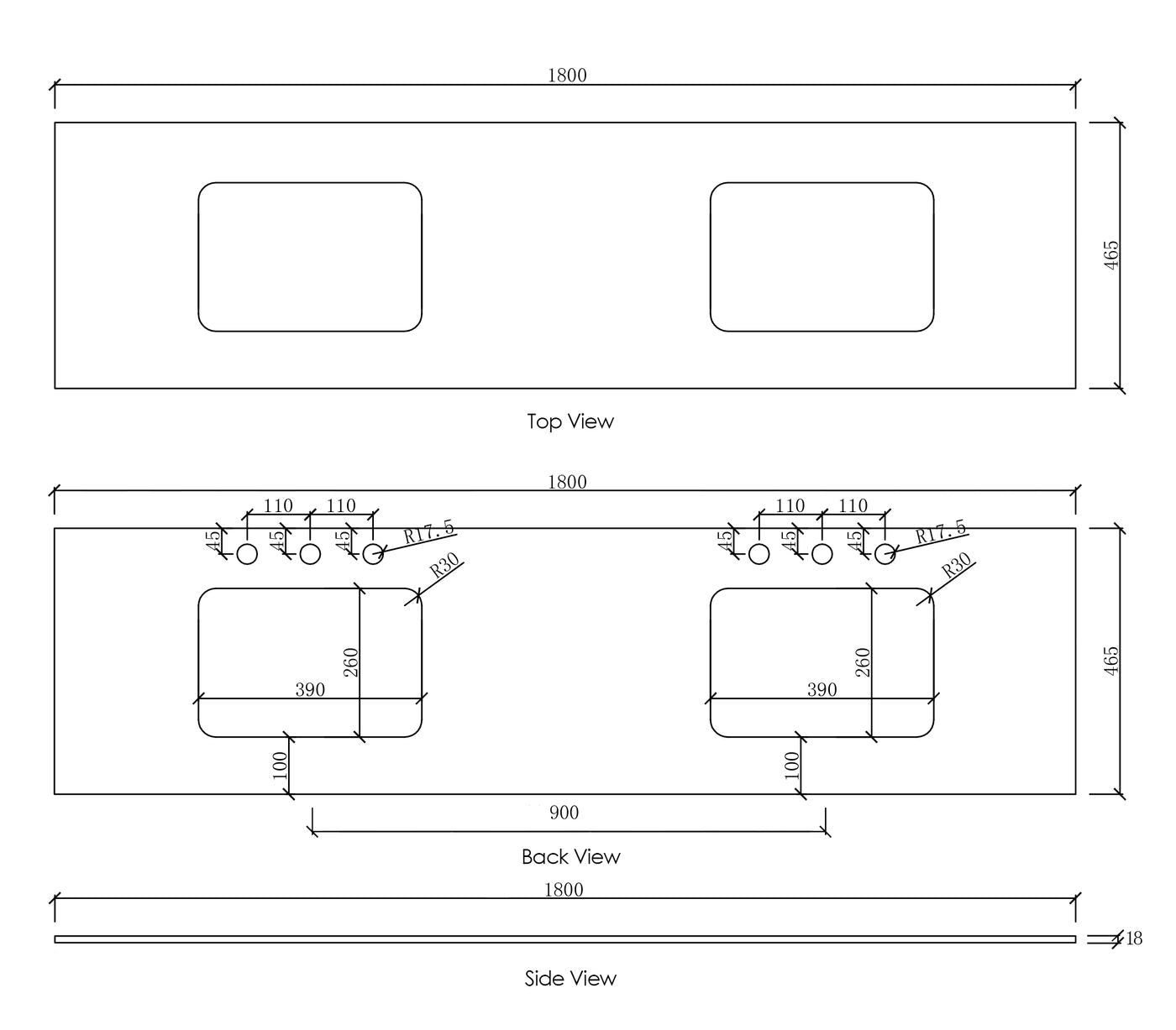 Laguna Mark II 1800mm Matte White Wall Hung Vanity