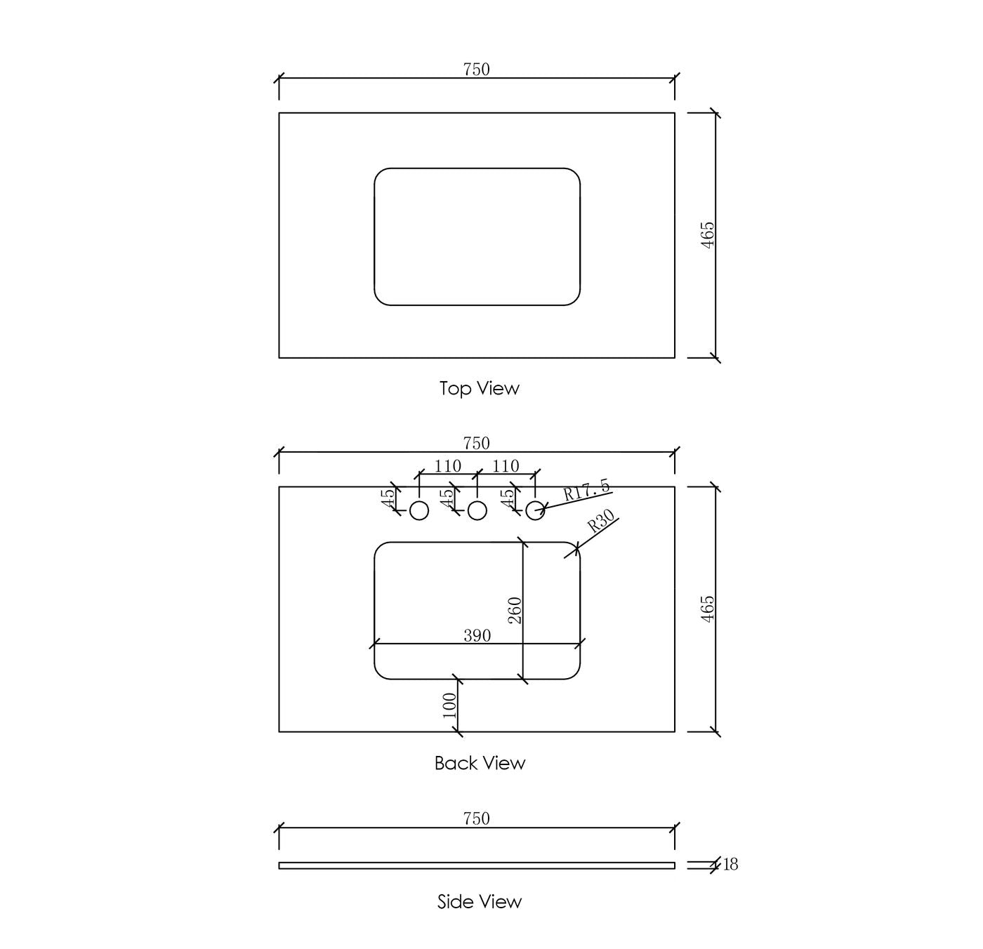 Laguna Mark II 750mm Matte White Wall Hung Vanity