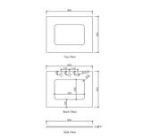 Laguna Mark II 600mm Black Oak Wall Hung Vanity