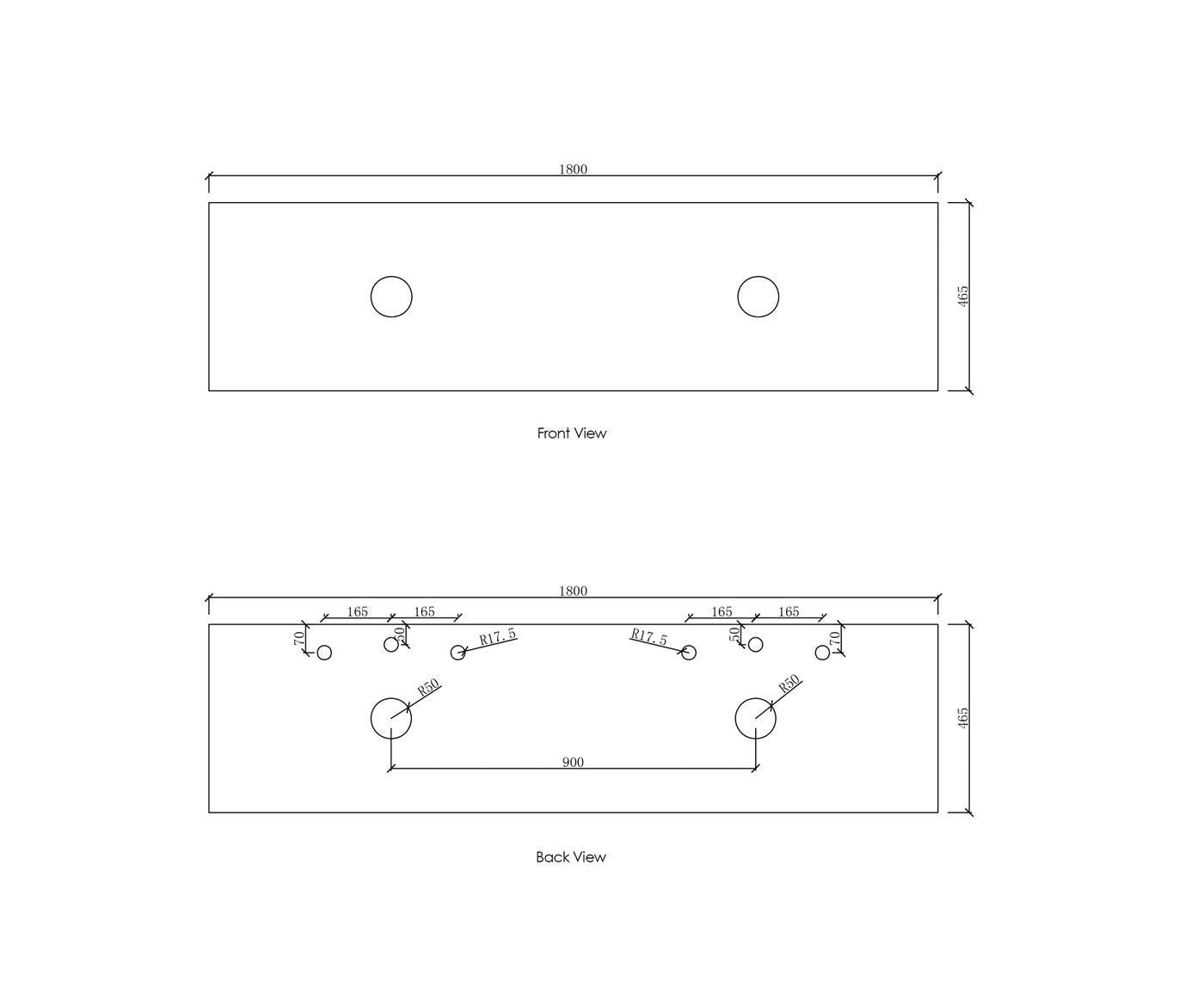 Laguna Mark II 1800mm Black Oak Wall Hung Vanity