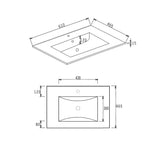 Laguna Mark II 600mm Matte White Wall Hung Vanity