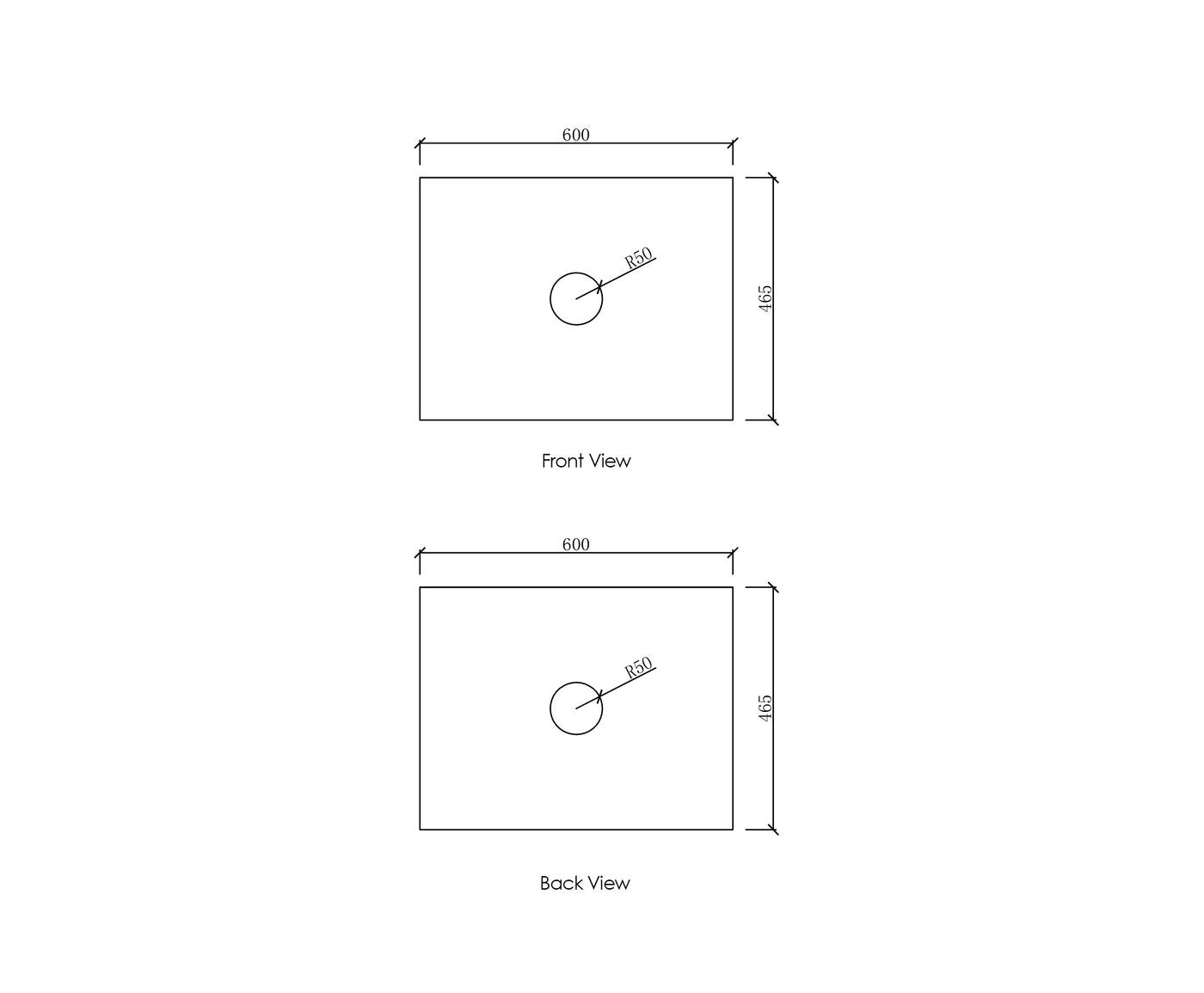 Laguna Mark II 600mm Matte White Wall Hung Vanity