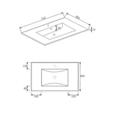 Laguna Mark II 750mm Black Oak Wall Hung Vanity