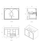 Laguna Mark II 750mm Black Oak Wall Hung Vanity