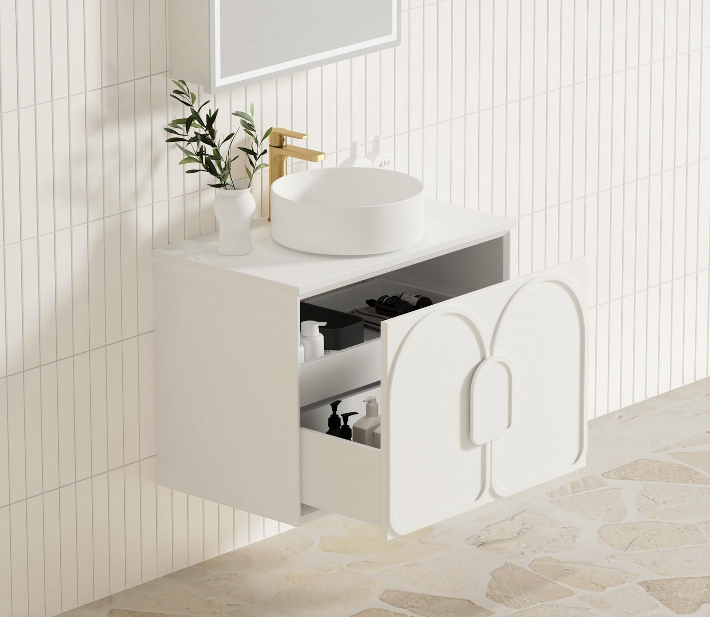 Laguna Mark II 750mm Matte White Wall Hung Vanity