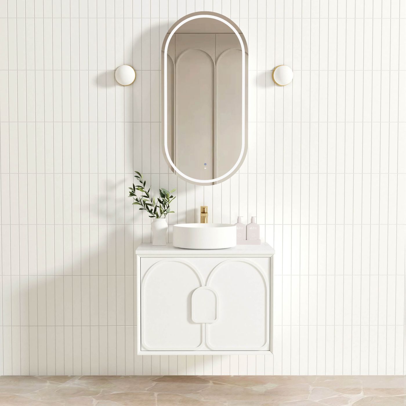 Laguna Mark II 750mm Matte White Wall Hung Vanity