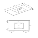 Laguna Mark II 900mm Matte White Wall Hung Vanity