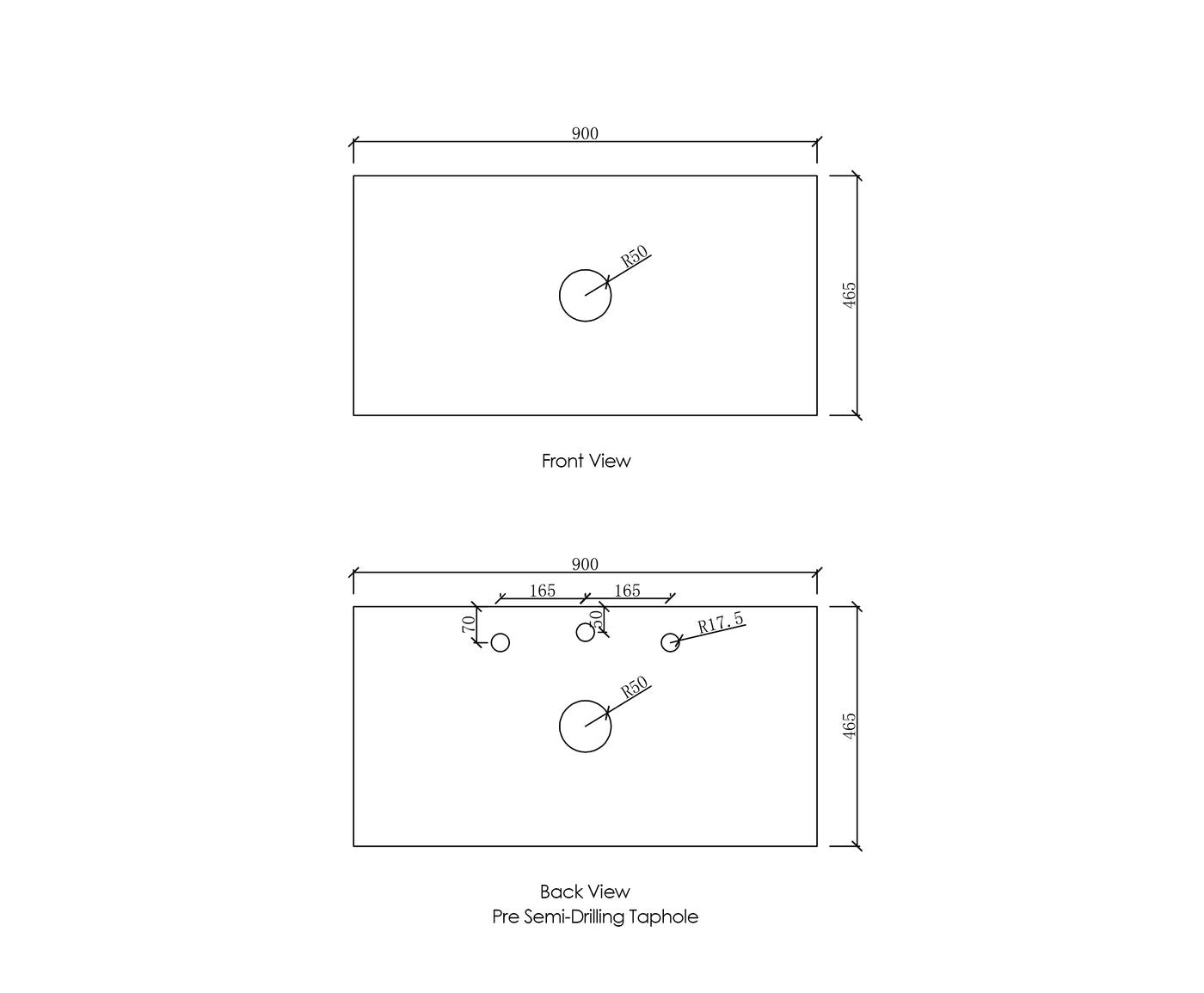 Laguna Mark II 900mm Matte White Wall Hung Vanity