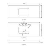 Laguna Mark II 1200mm Matte White Wall Hung Vanity