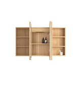 LED Newport 1200(W)x750(H) Natural Oak Shaving Cabinet - Premium Edition