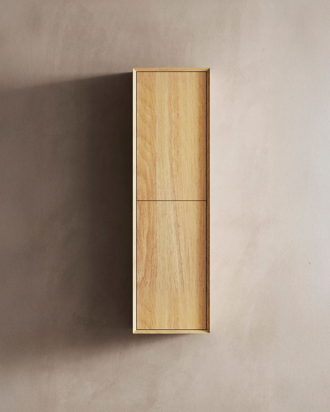 Bondi Tall Boy Woodland Oak - front view, bathroom vanity