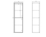 Bondi Tall Boy Woodland Oak - angled product view, bathroom vanity