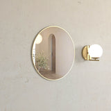 London 700mm Gold Metal Frame Tuffi Mirror
