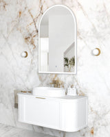 LED Archie 1200(H)x800(W) White Metal Frame Mirror