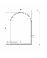LED Archie 1200(H)x800(W) Gold Metal Frame Mirror
