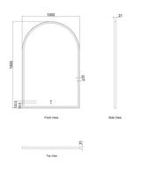 LED Archie 1500(H)x1000(W) White Metal Frame Mirror