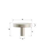 Chloe - 32mm Brushed Nickel Handle (Premium Solid Brass Construction)