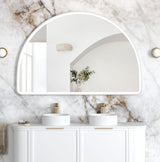 LED Moonlight Archie 1000(H)x1500(W) White Metal Frame Tuffi Mirror