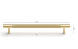 Nord - 235mm Brushed Brass Handle (Premium Solid Brass Construction)