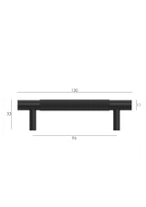 Nord - 130mm Matte Black Handle (Premium Solid Brass Construction)