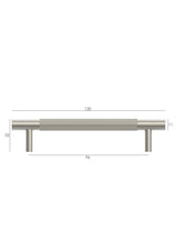 Nord - 165mm Brushed Nickel Handle (Premium Solid Brass Construction)