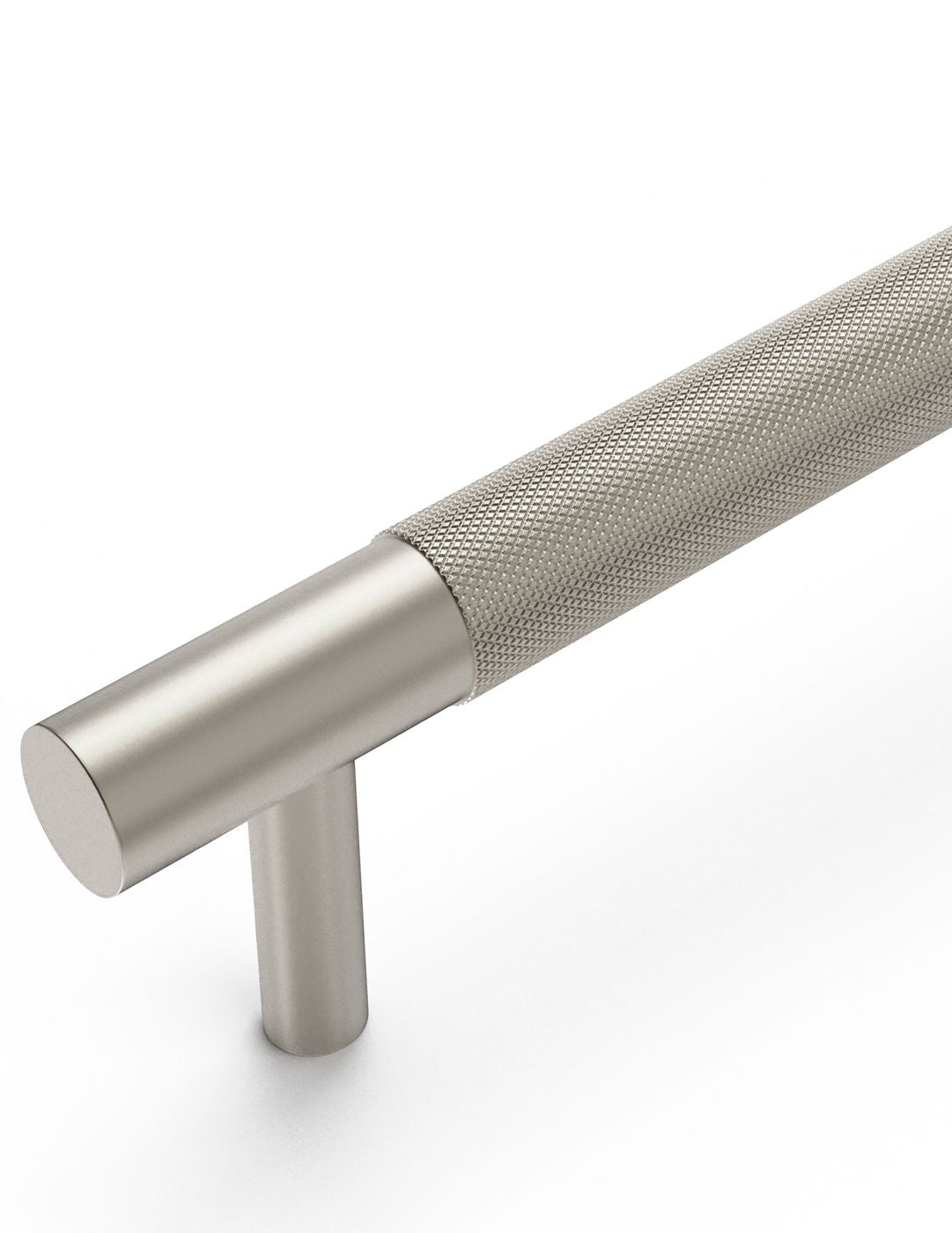 Nord - 165mm Brushed Nickel Handle (Premium Solid Brass Construction)