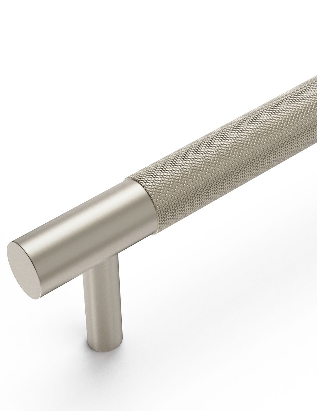Nord - 130mm Brushed Nickel Handle (Premium Solid Brass Construction)