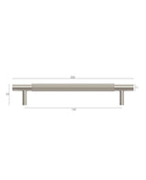 Nord - 200mm Brushed Nickel Handle (Premium Solid Brass Construction)