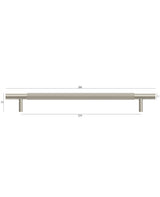 Nord - 280mm Brushed Nickel Handle (Premium Solid Brass Construction)