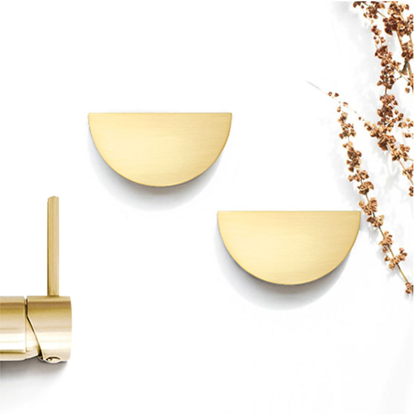 Dune - 80mm Brushed Brass Handle (Premium Solid Brass Construction)