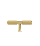Nord - 80mm Brushed Brass Handle (Premium Solid Brass Construction)