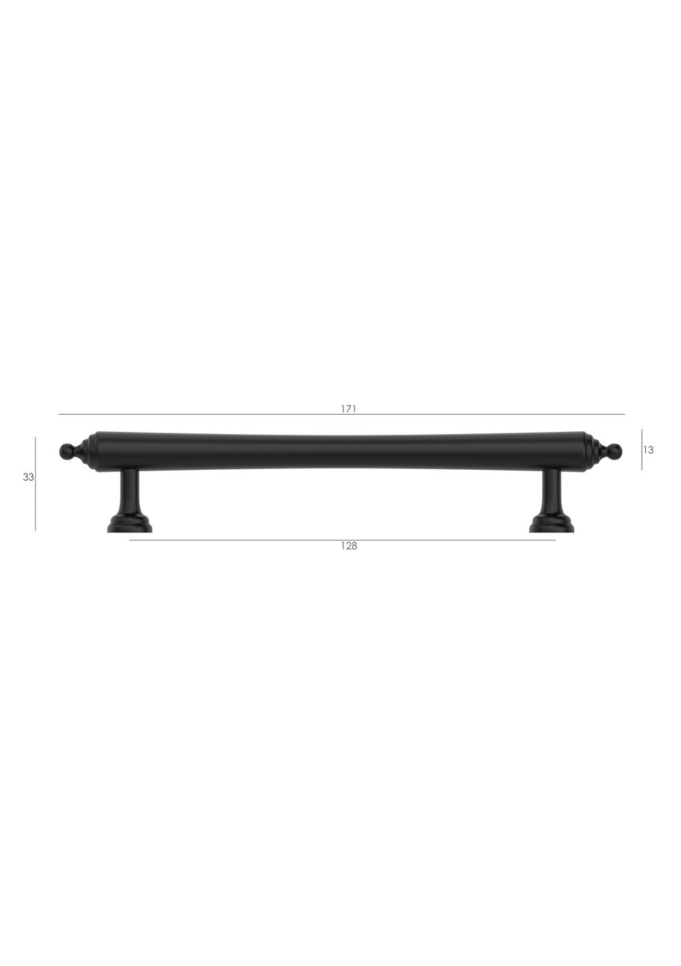 Heirloom - 171mm Matte Black Handle (Premium Solid Brass Construction)