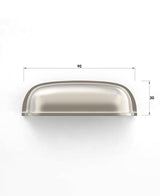 Newport - 90mm Brushed Nickel Handle (Premium Solid Brass Construction)