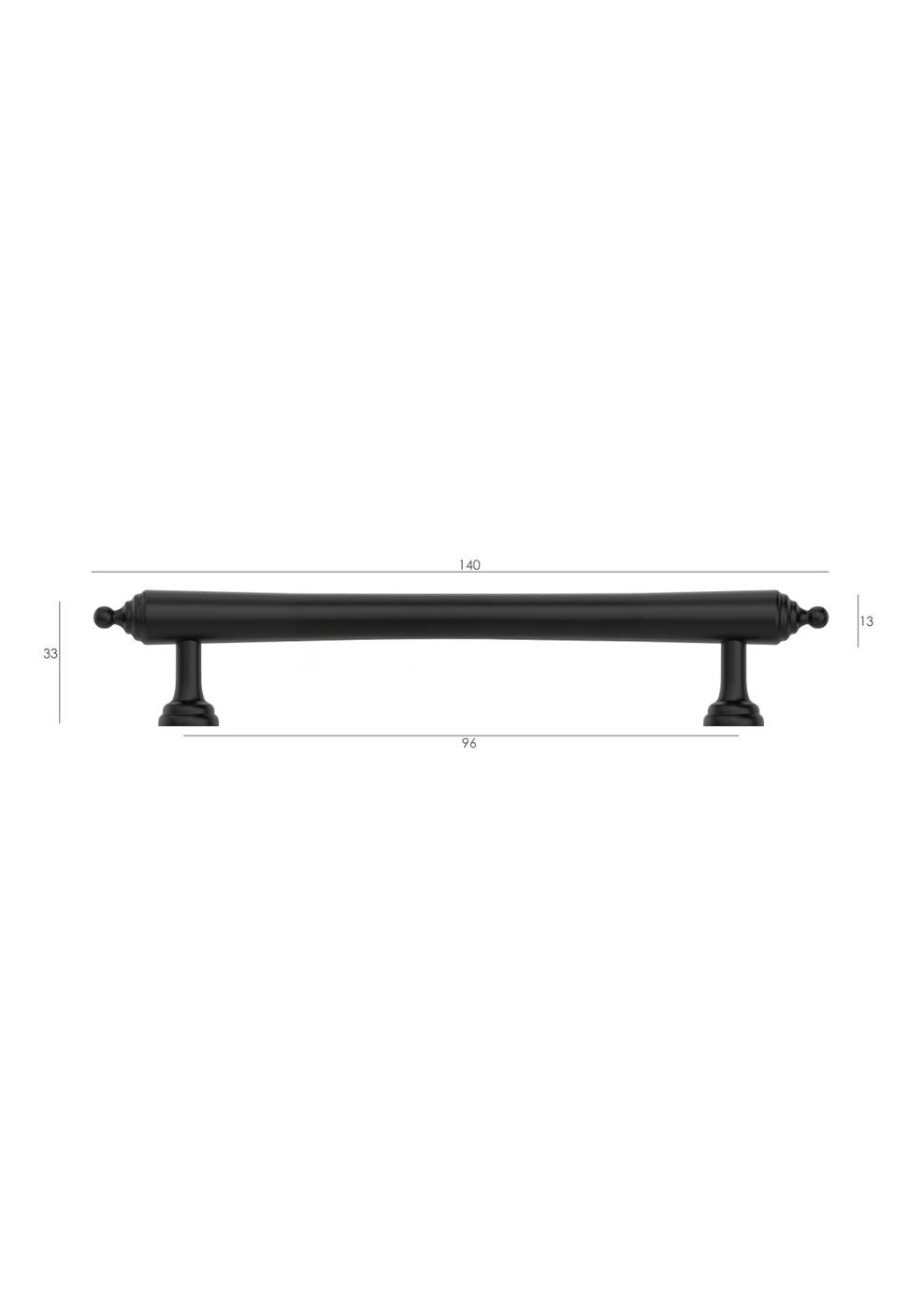 Heirloom - 140mm Matte Black Handle (Premium Solid Brass Construction)