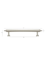 Heirloom - 171mm Brushed Nickel Handle (Premium Solid Brass Construction)
